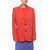 DSQUARED2 Wool-Blend Unlined Blazer With Welt Pockets Red
