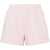 ROTATE Birger Christensen Solid Color Cotton Shorts With Drawstring Waist Pink