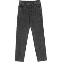 Blugi drepti Washed Effect Baggy Fit Jeans With Decorative Diagonal Stitc Barbati