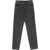 MUGLER Washed Effect Baggy Fit Jeans With Decorative Diagonal Stitc Black