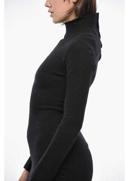 Rochii lungi Bottega Veneta Turtleneck Knitted Sheath Dress Black Femei (BM 19329020) 3