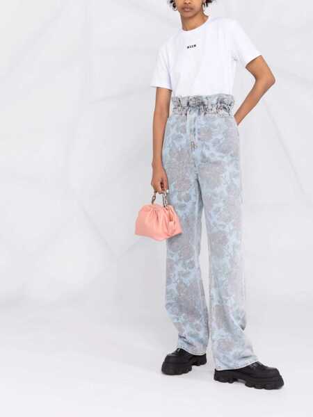 Tricouri MSGM Micro Logo T-Shirt WHITE Femei (BM 19329110) 2