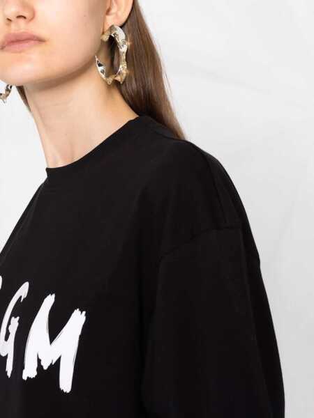 Rochii casual MSGM Brushed Logo Dress BLACK Femei (BM 19329113) 5