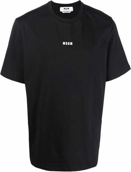 Tricouri MSGM Cotton T-Shirt BLACK Barbati (BM 19329122) 1