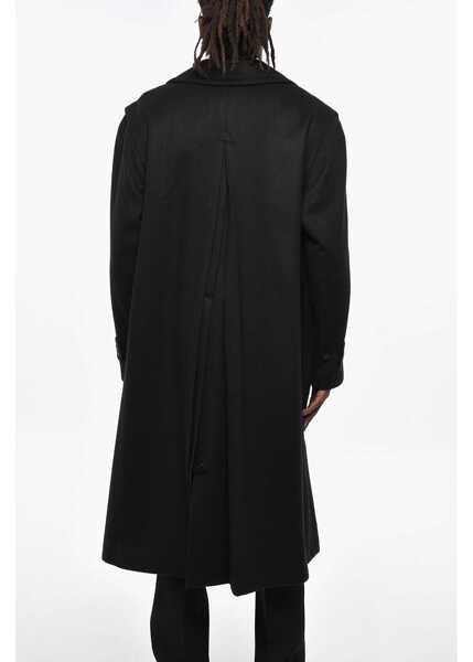Paltoane Rier Virgin Wool Loden Coat With Hidden Buttoning Black Barbati (BM 19329161) 2