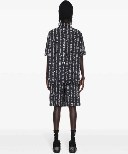 Pantaloni scurti Off-White Printed Viscose Type Shorts Black Barbati (BM 19329167) 4