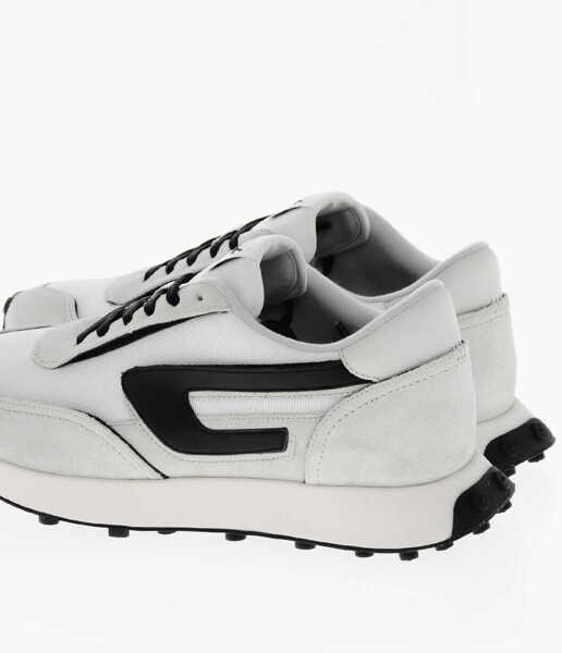 Sneakers Diesel Two-Tone Suede And Fabric S-Racer Low-Top Sneakers White Barbati (BM 19329176) 2