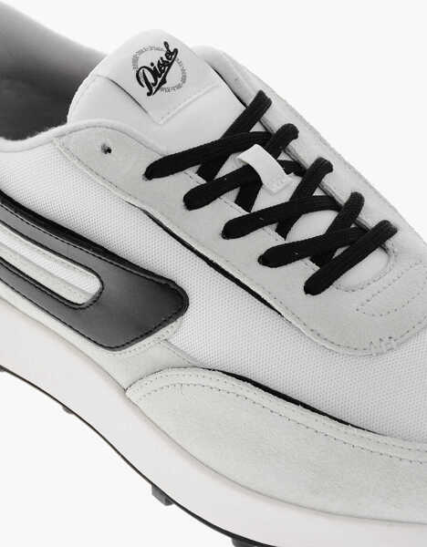 Sneakers Diesel Two-Tone Suede And Fabric S-Racer Low-Top Sneakers White Barbati (BM 19329176) 4