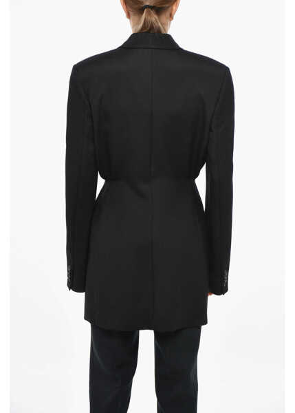 Sacouri Khaite Peak Lapel Beckett Slim Fit Blazer Black Femei (BM 19329182) 3