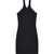 COURRÈGES Ribbed Cotton Blend Minidress With Zipped Detail Black