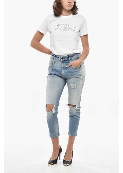 Blugi skinny Diesel Light Washed D-Fayza Distressed Denims 14Cm Light Blue Femei (BM 19329191) 4