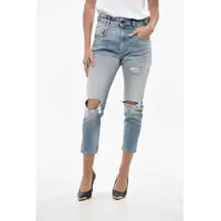 Blugi skinny Light Washed D-Fayza Distressed Denims 14Cm Femei