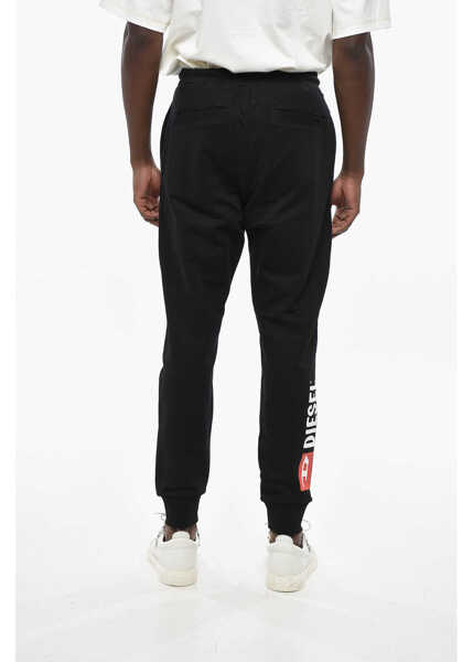 Pantaloni de trening Diesel Brushed Cotton Tary Sweatpants With Cuffs Black Barbati (BM 19329200) 2