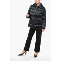 Jachete Dama - Jachete Calvin Klein Quilted Jacket With Drawstringed Waist Black Femei (BM 19329203) - B-mall.ro