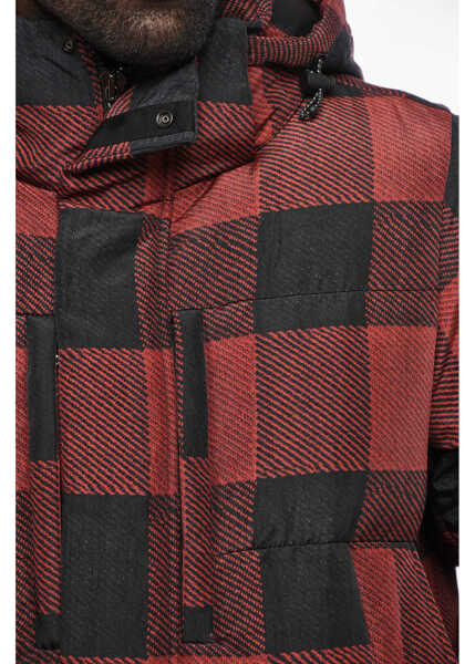 Geci de iarna Woolrich Buffalo Checked Down Jacket With Hood Red Barbati (BM 19329206) 3
