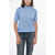 Bottega Veneta Short-Sleeved Cashmere Sweater With Crew Neck Light Blue