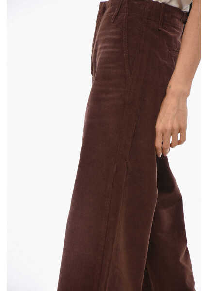 Pantaloni office RE/DONE Corduroy Pants With Hidden Closure Brown Femei (BM 19329230) 2