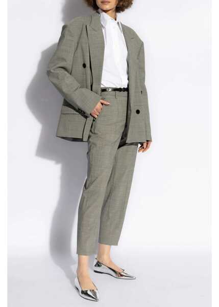 Camasi casual Isabel Marant Popeline Fabriza Shirt With Embroidered Logo White Femei (BM 19329233) 2