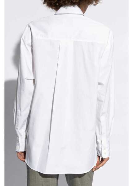 Camasi casual Isabel Marant Popeline Fabriza Shirt With Embroidered Logo White Femei (BM 19329233) 4