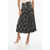 Burberry Tartan Patterned Accordion Midi Skirt Brown