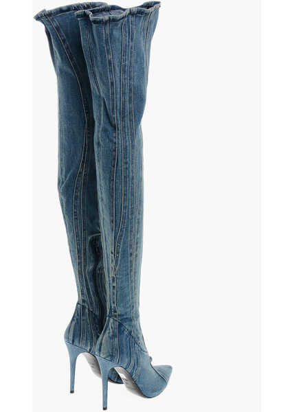 Botine Diesel Denim D-Yucca Boots With Point Toe 11,5Cm Blue Femei (BM 19329359) 2