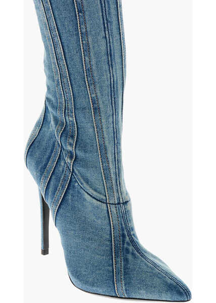 Botine Diesel Denim D-Yucca Boots With Point Toe 11,5Cm Blue Femei (BM 19329359) 4