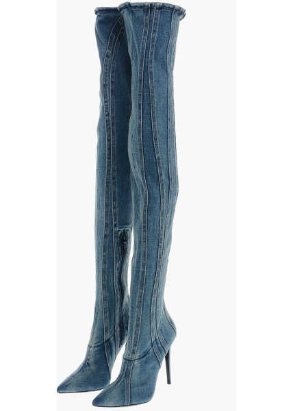 Botine Diesel Denim D-Yucca Boots With Point Toe 11,5Cm Blue Femei (BM 19329359) 1