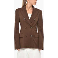 Sacouri Double-Breasted Shannon Wool Blend Blazer Femei