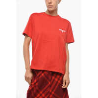 Tricouri Cotton Crew-Neck T-Shirt With Embossed Logo Femei