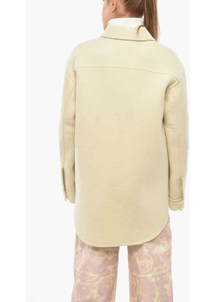 Paltoane Jil Sander Virgin Wool Oversized Coat With Patch Pocket Yellow Femei (BM 19329377) 3