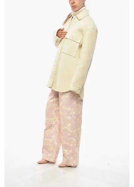 Paltoane Jil Sander Virgin Wool Oversized Coat With Patch Pocket Yellow Femei (BM 19329377) 4