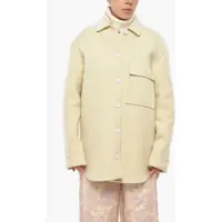 Paltoane Virgin Wool Oversized Coat With Patch Pocket Femei