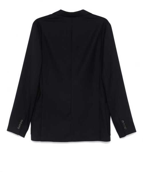 Sacouri Paul Smith Wool Side Vents Notch Lapel 2-Button Blazer Blue Barbati (BM 19329386) 2