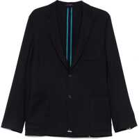 Sacouri Wool Side Vents Notch Lapel 2-Button Blazer Barbati