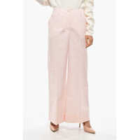 Pantaloni office Cuffed Hem Cotton Popline Pants Femei