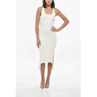 Rochii lungi Ribbed Reverse Dress With Buttons Femei