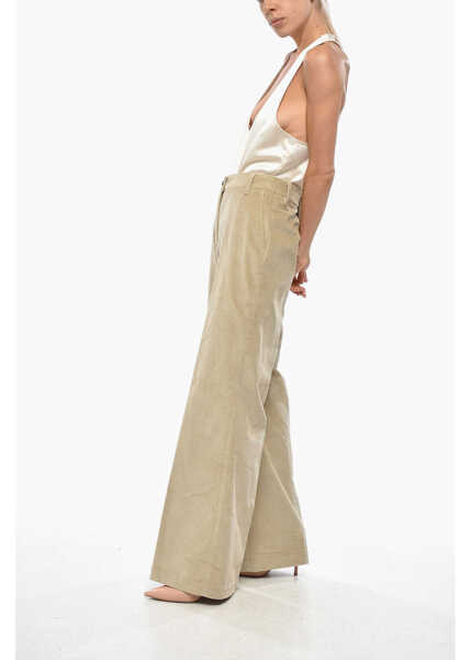 Pantaloni office Jacob Cohen Corduroy Taylor Pants With Logo-Button Beige Femei (BM 19329410) 3