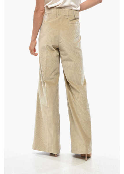 Pantaloni office Jacob Cohen Corduroy Taylor Pants With Logo-Button Beige Femei (BM 19329410) 4