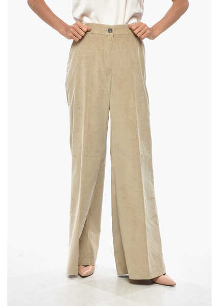 Pantaloni office Jacob Cohen Corduroy Taylor Pants With Logo-Button Beige Femei (BM 19329410) 1