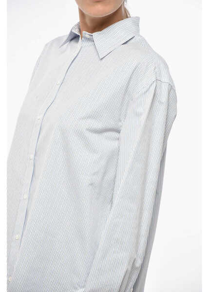 Camasi casual Max Mara Joy Road Weekend Hairline Patterned Mescal Cotton Shirt Light Blue Femei (BM 19329416) 2