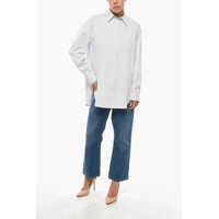 Camasi Max Mara Dama - Camasi casual Max Mara Joy Road Weekend Hairline Patterned Mescal Cotton Shirt Light Blue Femei (BM 19329416) - B-mall.ro