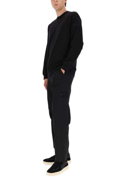 Bluze de trening Stone Island Sweatshirt With Ribbed Edges BLACK Barbati (BM 19329455) 2