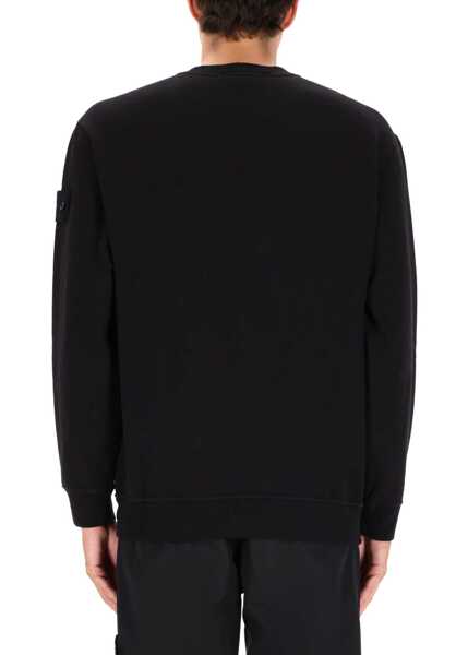 Bluze de trening Stone Island Sweatshirt With Ribbed Edges BLACK Barbati (BM 19329455) 3
