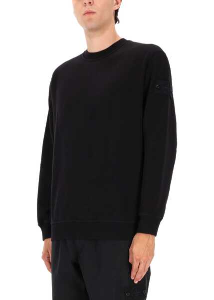 Bluze de trening Stone Island Sweatshirt With Ribbed Edges BLACK Barbati (BM 19329455) 4