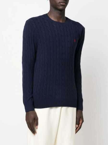 Pulovere Ralph Lauren Wool And Cashmere Cable Knit Sweater BLUE Barbati (BM 19329476) 3