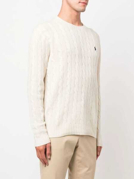 Pulovere Ralph Lauren Wool And Cashmere Cable Knit Sweater IVORY Barbati (BM 19329485) 3