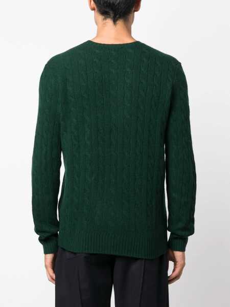 Pulovere Ralph Lauren Wool And Cashmere Cable Knit Sweater GREEN Barbati (BM 19329488) 4
