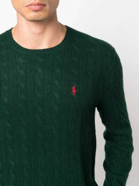 Pulovere Ralph Lauren Wool And Cashmere Cable Knit Sweater GREEN Barbati (BM 19329488) 5