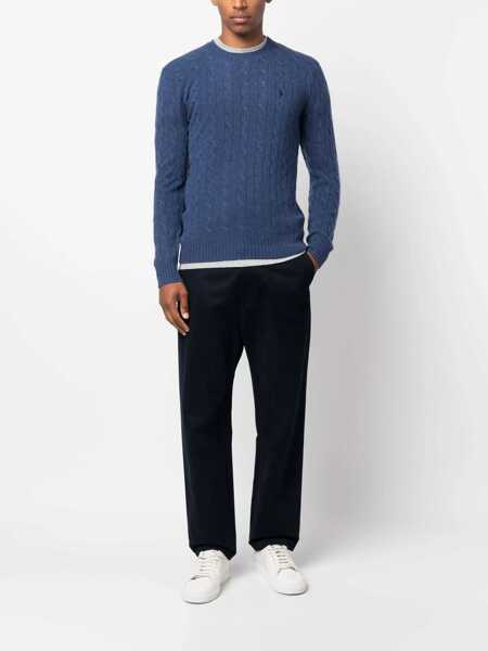Pulovere Ralph Lauren Wool And Cashmere Cable Knit Sweater BLUE Barbati (BM 19329515) 2