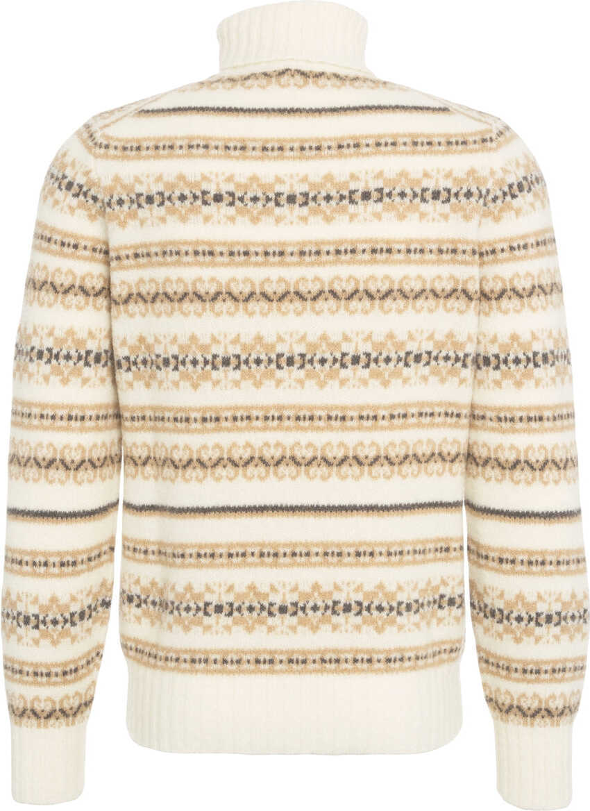 Pulovere Gender Turtleneck sweater with pattern Beige Barbati (BM 19329590) 3